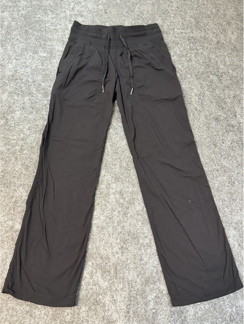 Lululemon Dance Studio Pants Womens Size 6 Black Wide Leg Drawstring